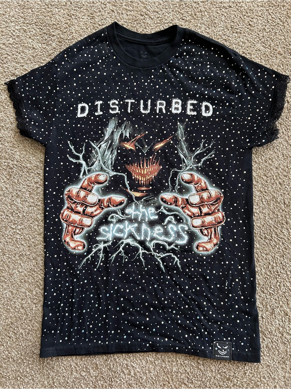 Women’s DISTURBED Embellished Concert T-shirt 2025 (S)